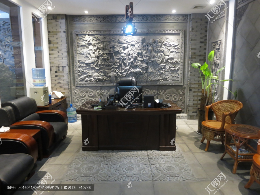 唐语砖雕办公室实景图