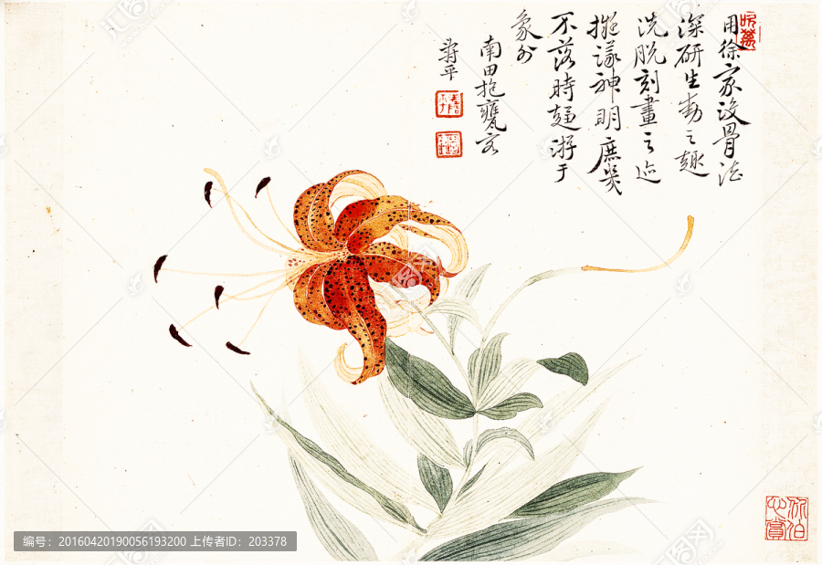 惲壽平,花卉