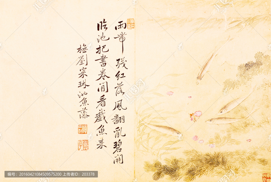 惲壽平,落花游魚