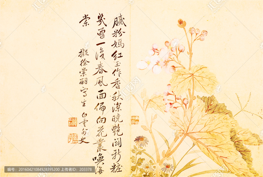 清,惲壽平,膩粉嫣紅
