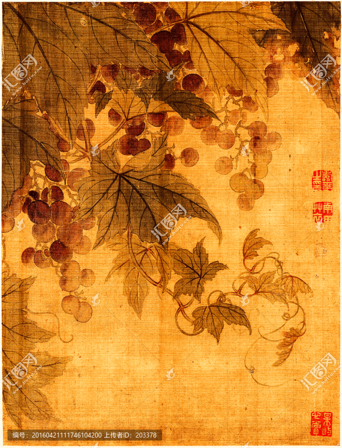 惲壽平,國畫豎屏