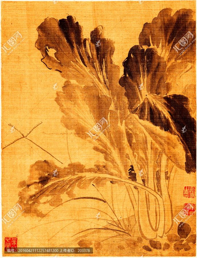 惲壽平,國畫豎屏