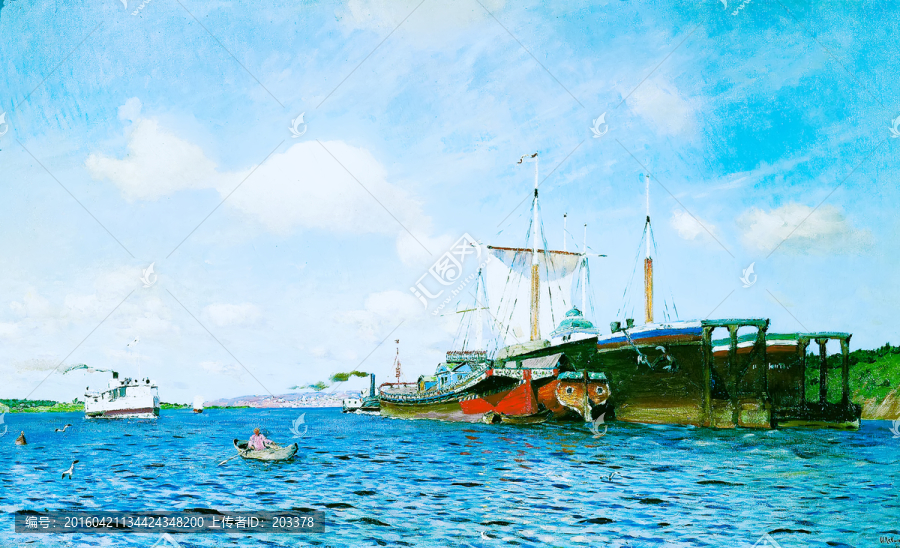 航海油畫