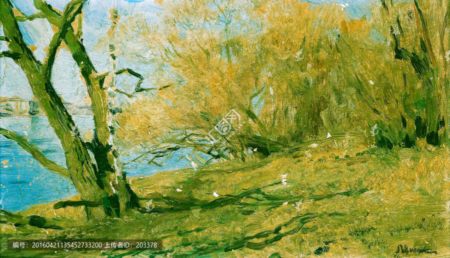 伊薩克,列維坦,白樺叢