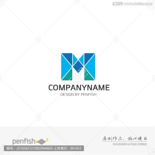 字母M創意logo