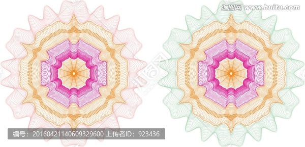 高檔防偽團(tuán)花乙