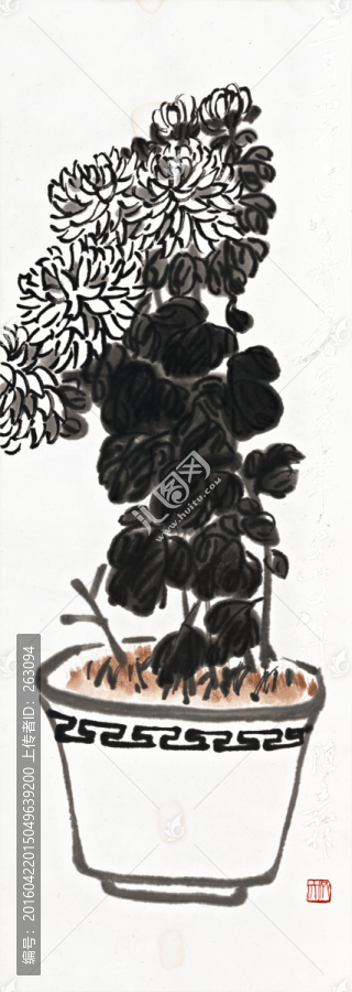 齊白石,,菊花