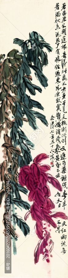 齊白石,,花卉國畫