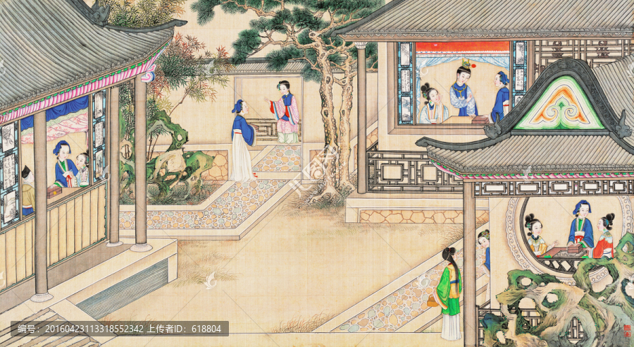 紅樓夢人物插畫,畫廊品質(zhì)