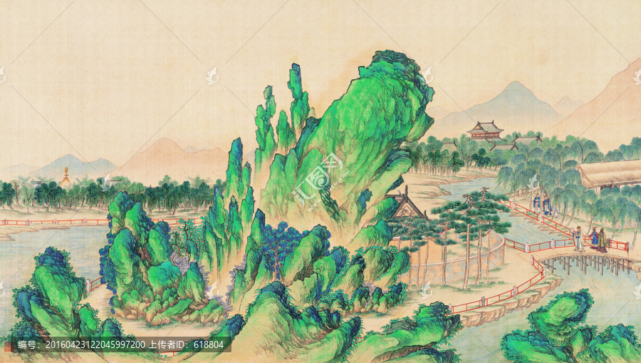 红楼梦山水国画,画廊品质