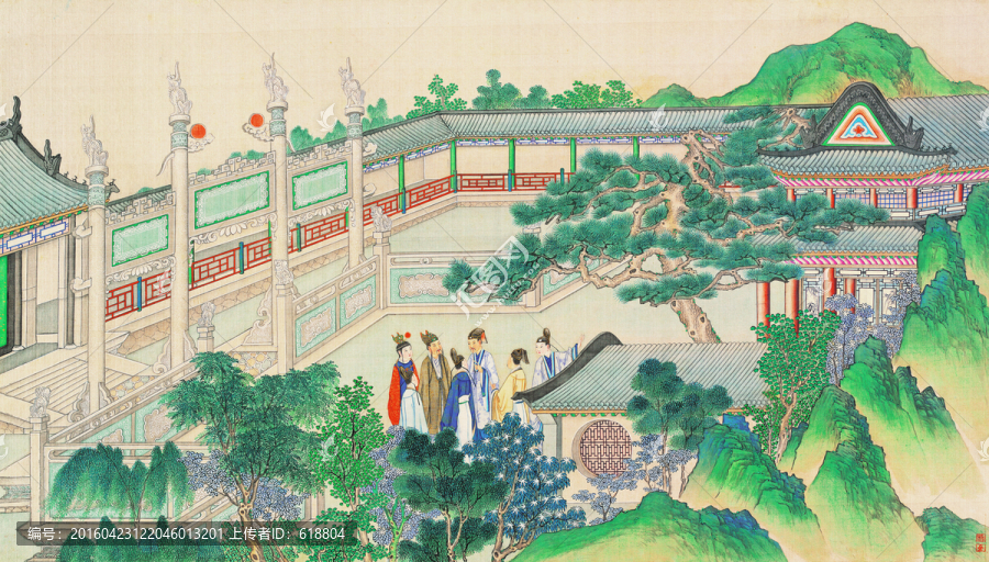 紅樓夢山水國畫,畫廊品質