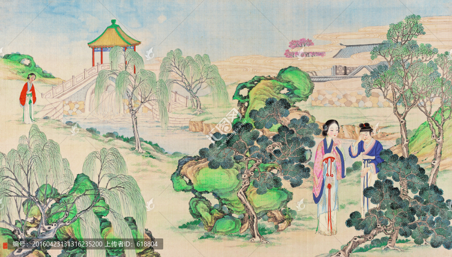 中式書房人物國畫,畫廊品質(zhì)