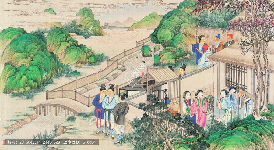 新中式红楼梦人物国画,画廊品质