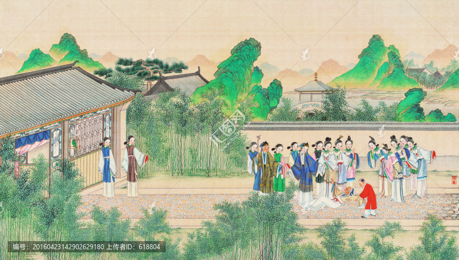 清代孙温红楼梦,画廊品质