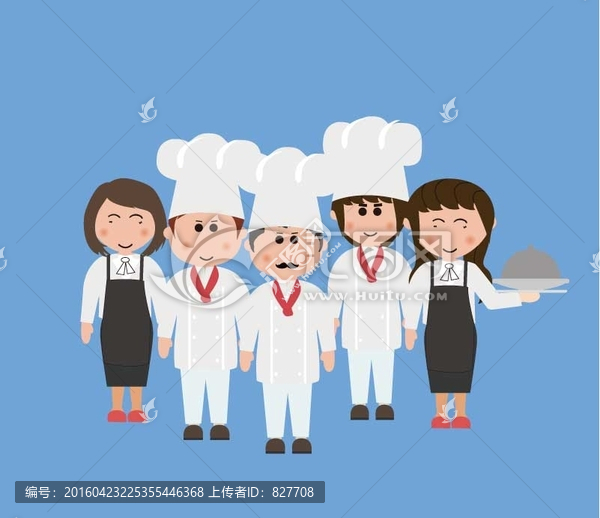 廚師,服務(wù)員,餐廳