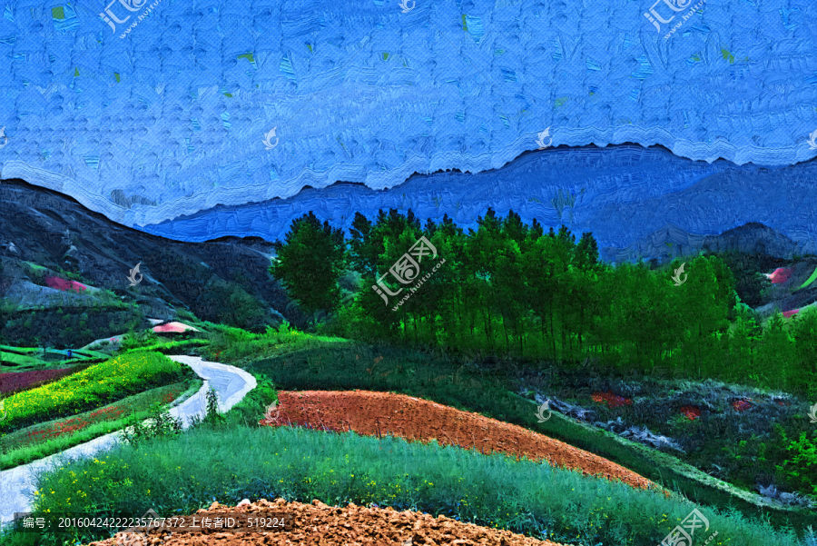 风景画,油画,TIF无分层