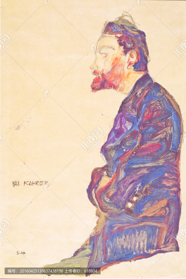 抽象人物油畫,高清席勒作品