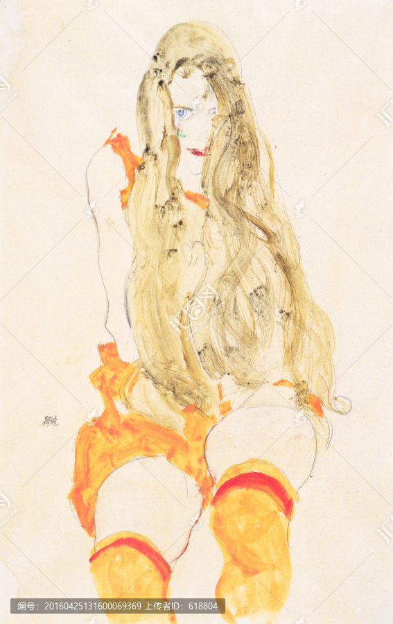 抽象油畫,高清席勒作品