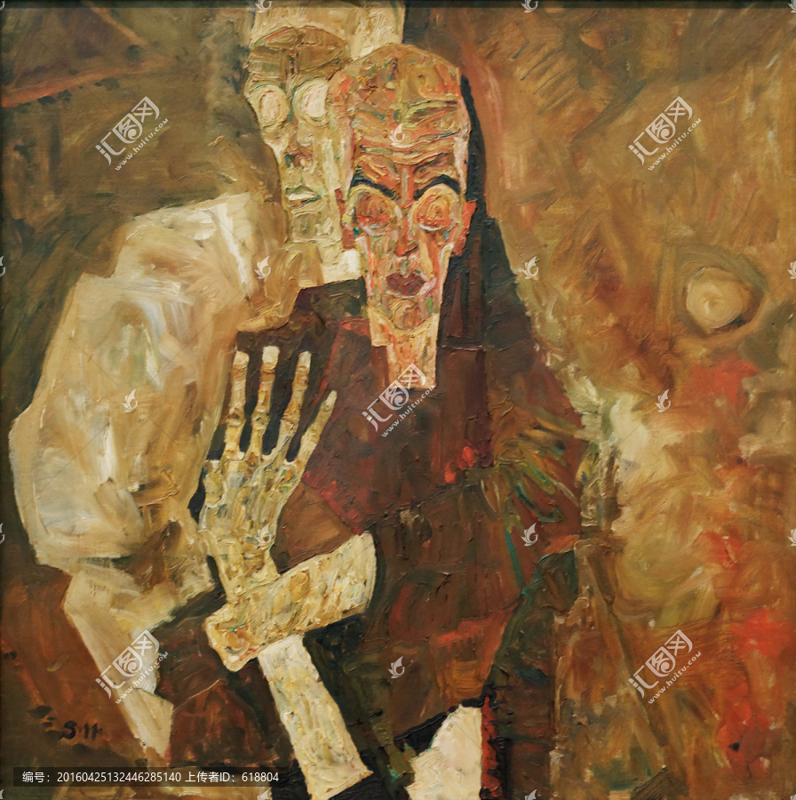 高清抽象油畫,席勒作品