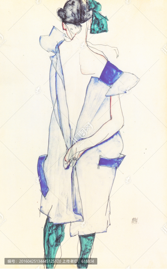 抽象油畫,席勒高清掃描作品