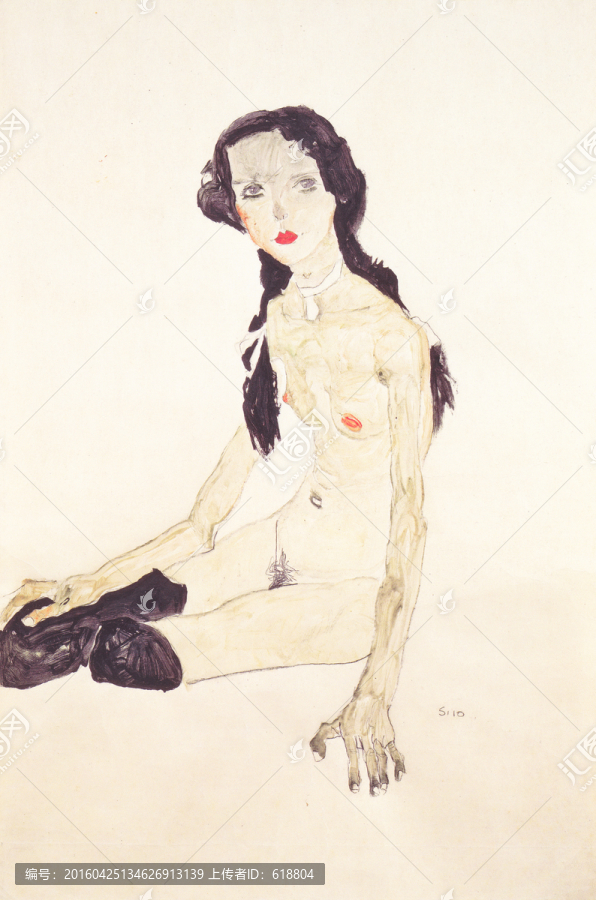 抽象油畫,席勒高清掃描作品