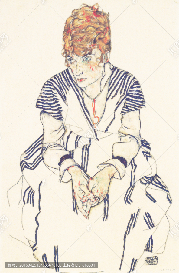 抽象油畫,席勒高清掃描作品