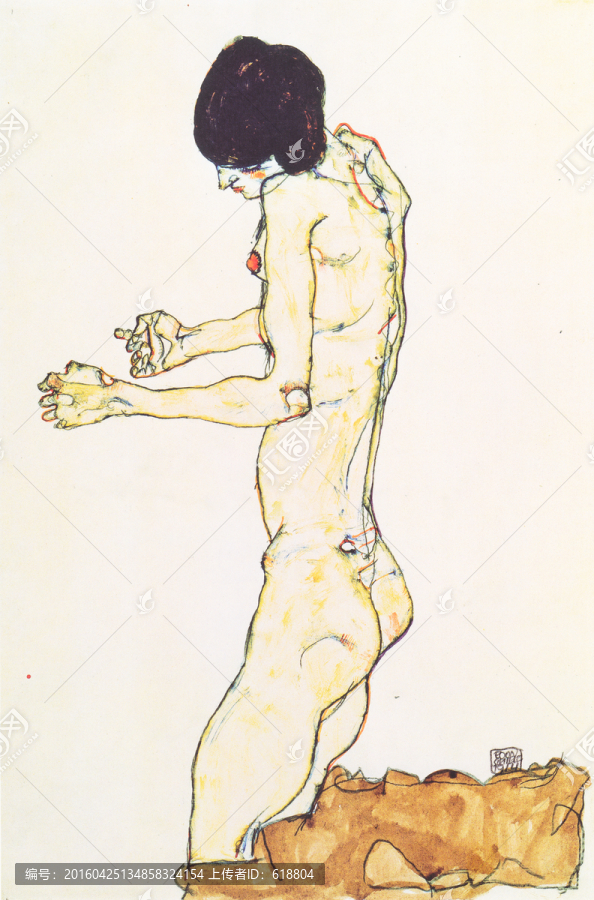 抽象人物油畫,席勒高清作品