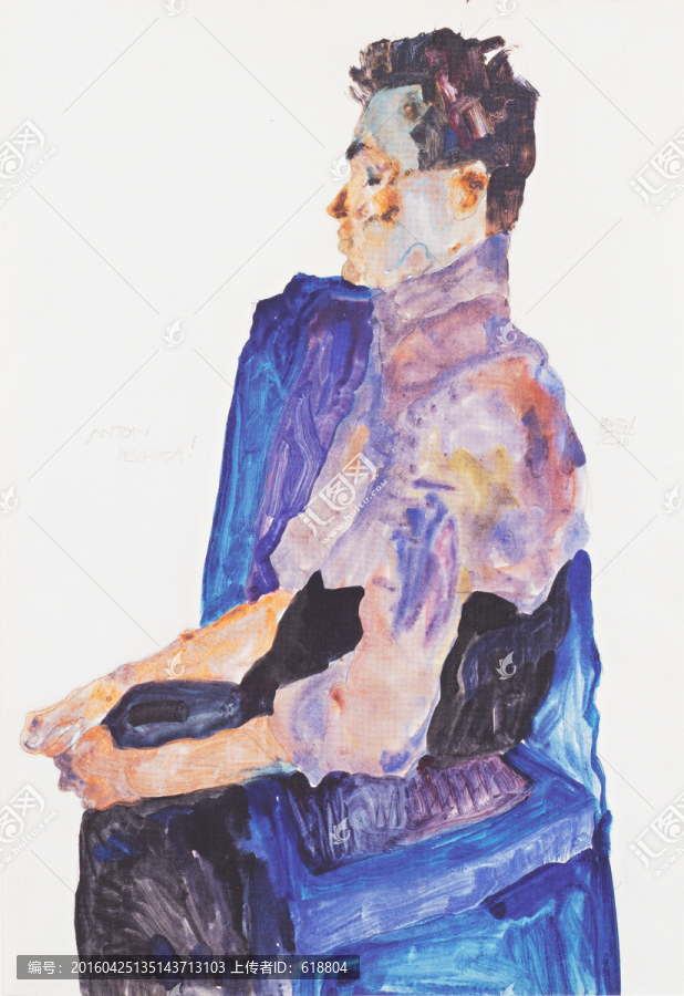 抽象人物油畫,席勒高清作品