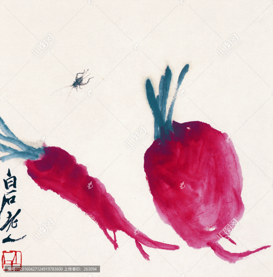齊白石,花卉國畫