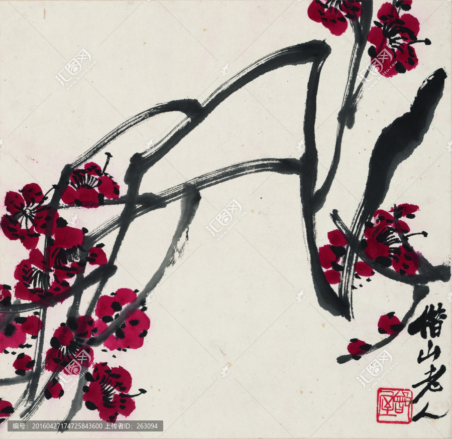 齊白石,花卉國畫