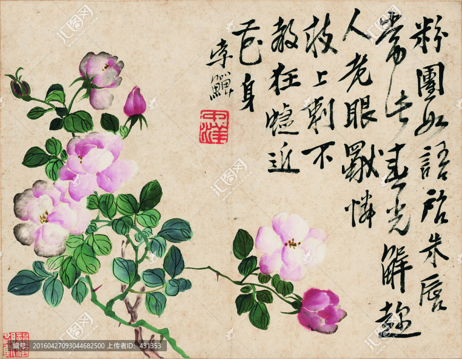 寫意國畫,牡丹