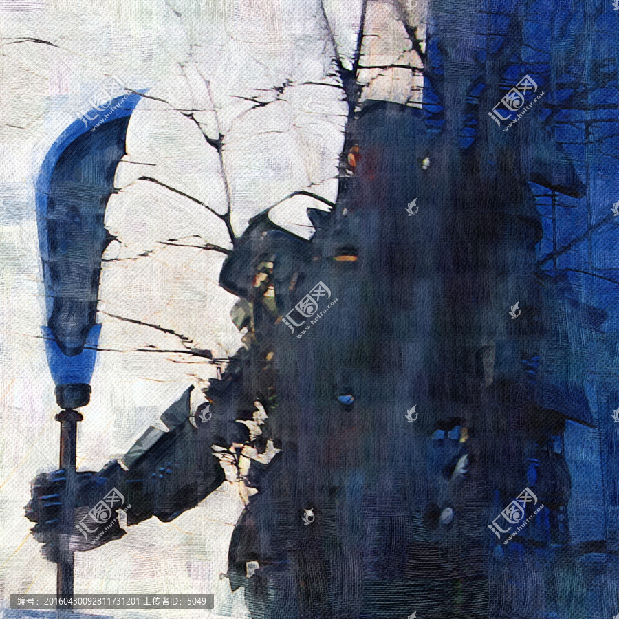 油畫,武士