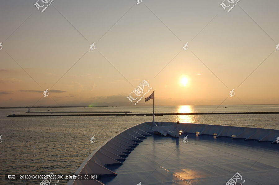 丽星游轮,海上夕阳