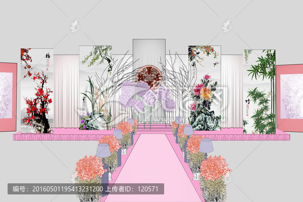 通道花藝設(shè)計效果圖