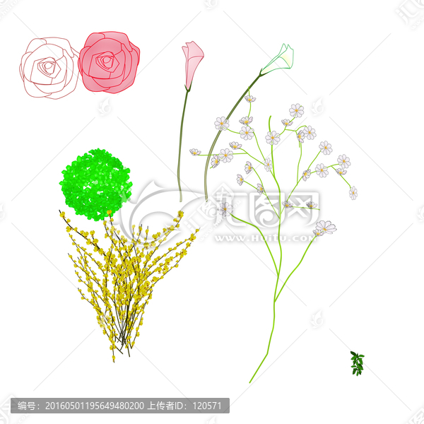 配材花