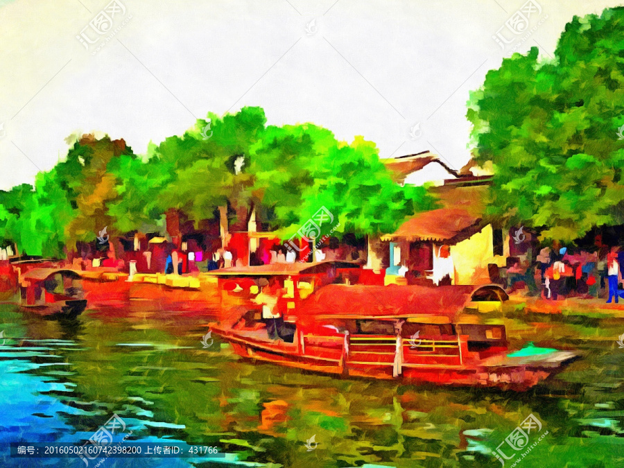 江南古鎮(zhèn),抽象背景（未分層）