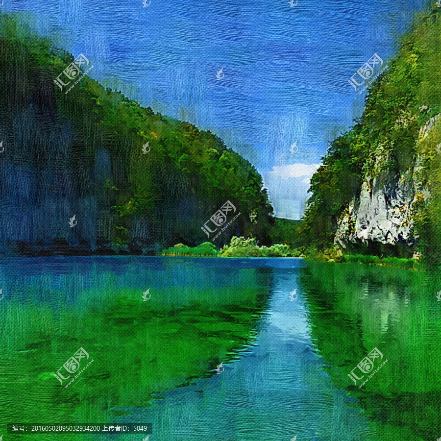 油畫,山水