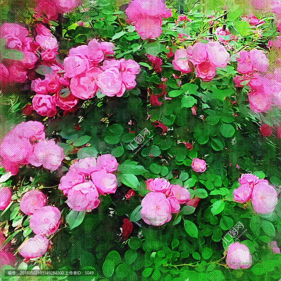 油畫,花卉