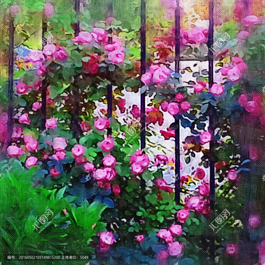 油畫,花卉