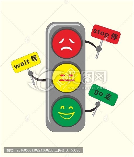 卡通交通燈