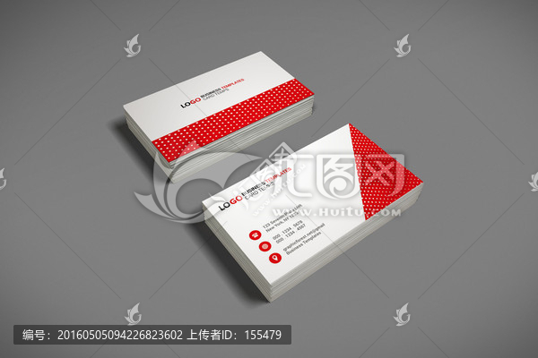 圓點(diǎn)紅色創(chuàng)意名片設(shè)計(jì)