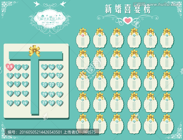 婚禮喜宴榜席位圖