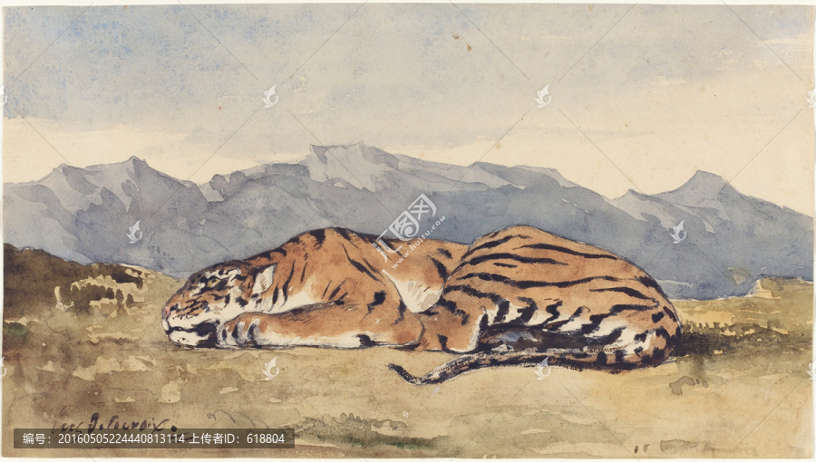 老虎猛獸動物油畫,高清品質(zhì)