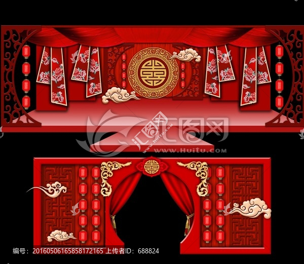 中式婚禮效果圖
