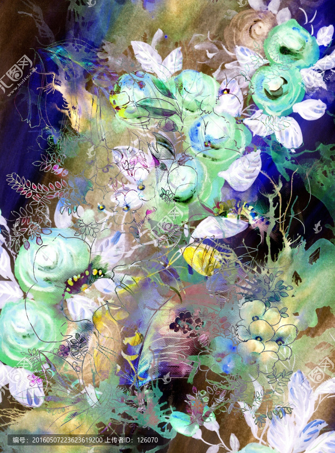 手繪花