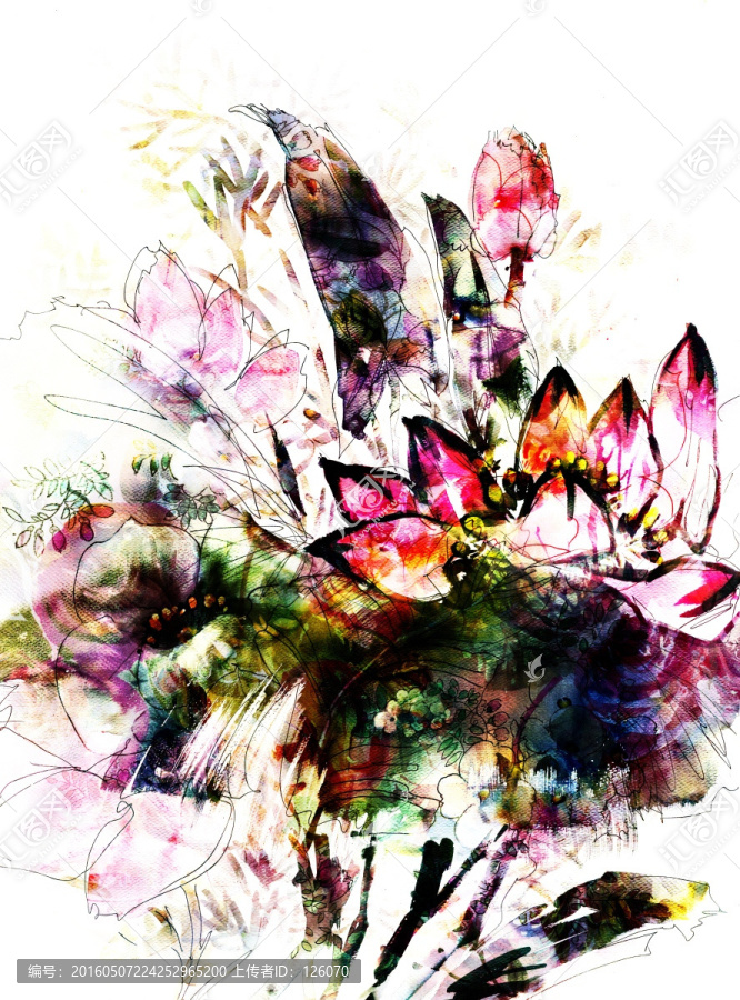 手繪花卉