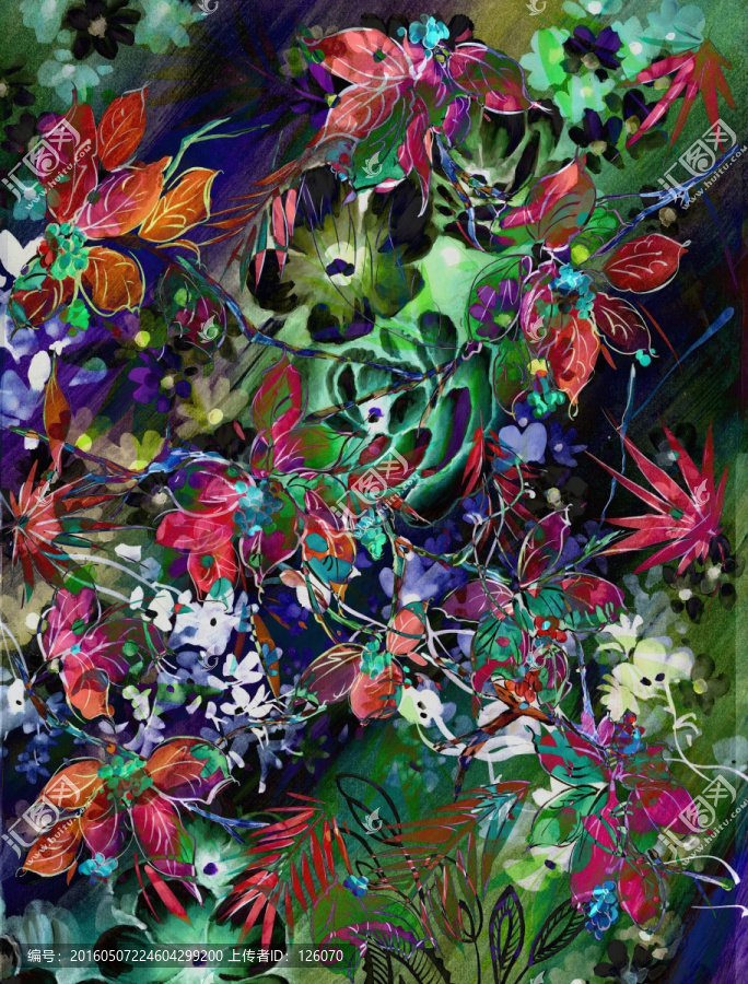手繪花卉