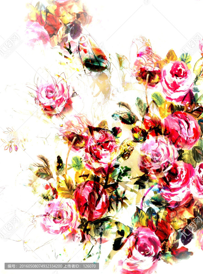 手繪花卉