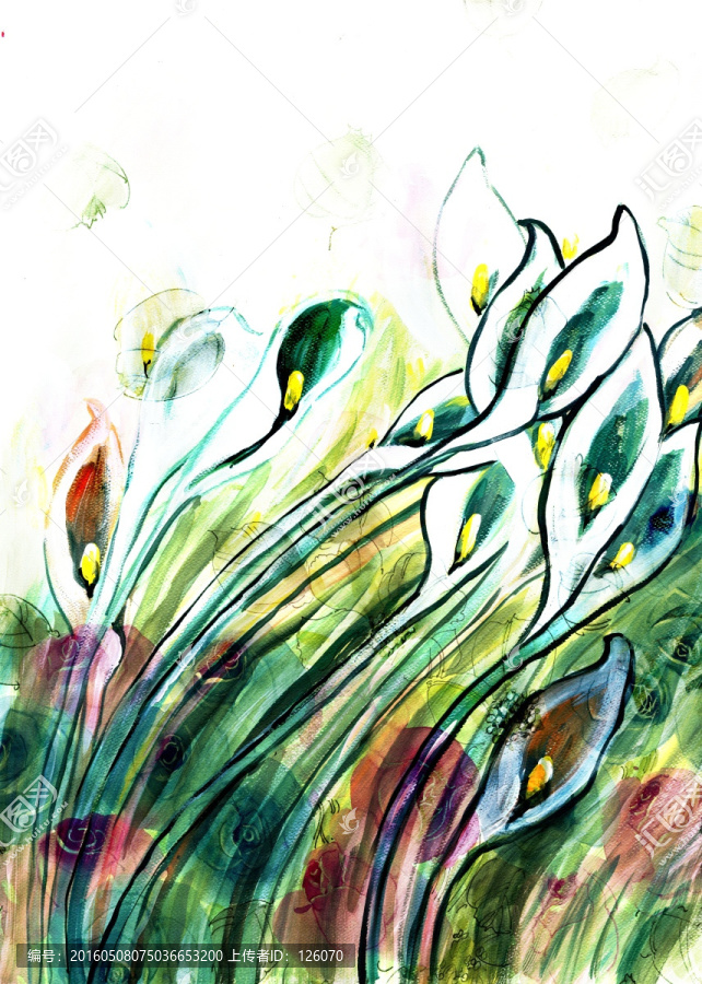 手繪花卉
