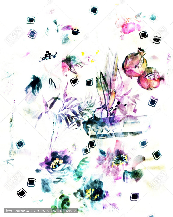 手繪花卉